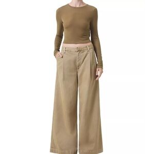 NWT AGOLDE Daryl Wide Leg Pant - Light Brown